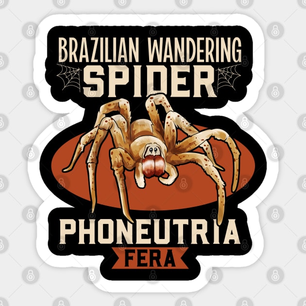 Brazilian wandering spider Sticker by Modern Medieval Design